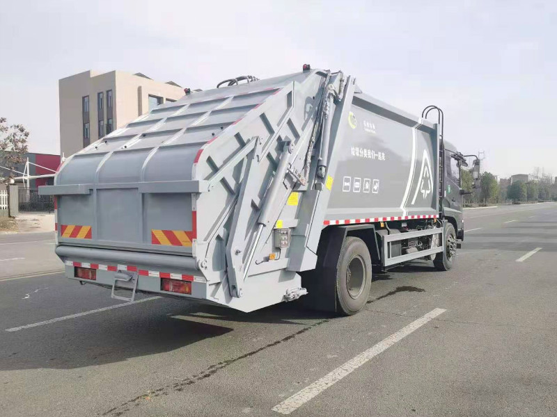 12cbm شاحنة نفايات مضغوطة شاحنة لجمع القمامة