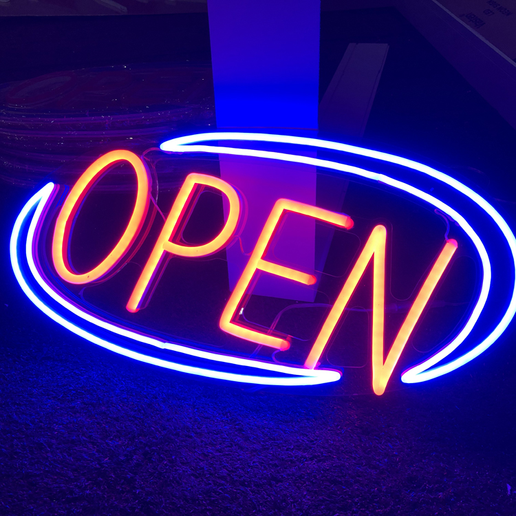 Wholesale outdoor sign led open neon logo custom led neon logo sign store restaurant display