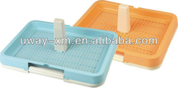 Medium-sized plastic pet toilet with pillar for male dogs