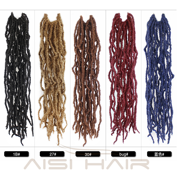 Aisi Hair Crochet Braids 18'' Most Natural Faux Locs Crochet Braid Premium Fiber Synthetic Hair African Roots Hair Extensions