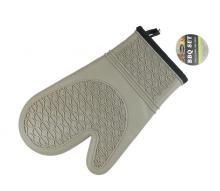 Gray patterned silicone oven gloves