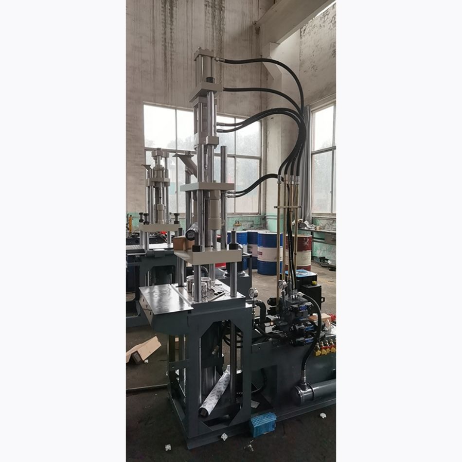Potentiometer plastic covered vertical injection machine