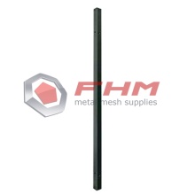 Green Galvanized Metal Round Post for Fence