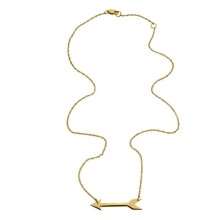 Designer according Cupid's arrow design gold necklace designs girls