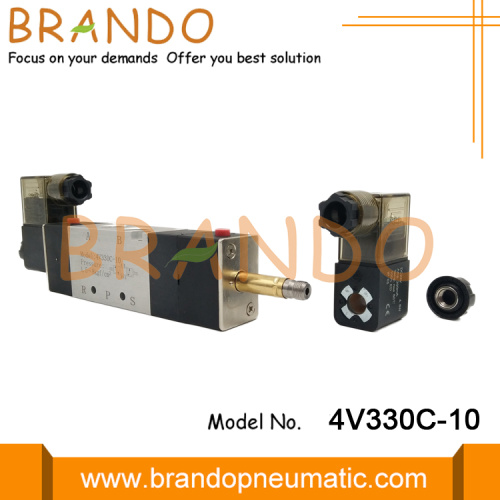 3/8 &#39;&#39; NPT 4V330C-10 Válvula direcional pneumática