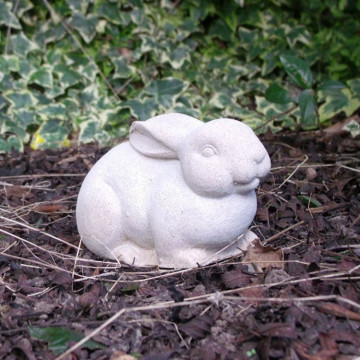 Outdoor Garden white marble bunny stone rabbit statue