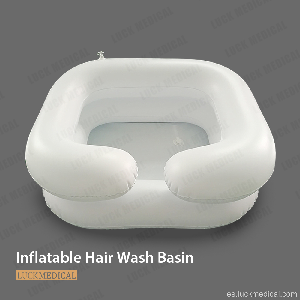 Plástico de lavado de cabello portátil inflable para paciente