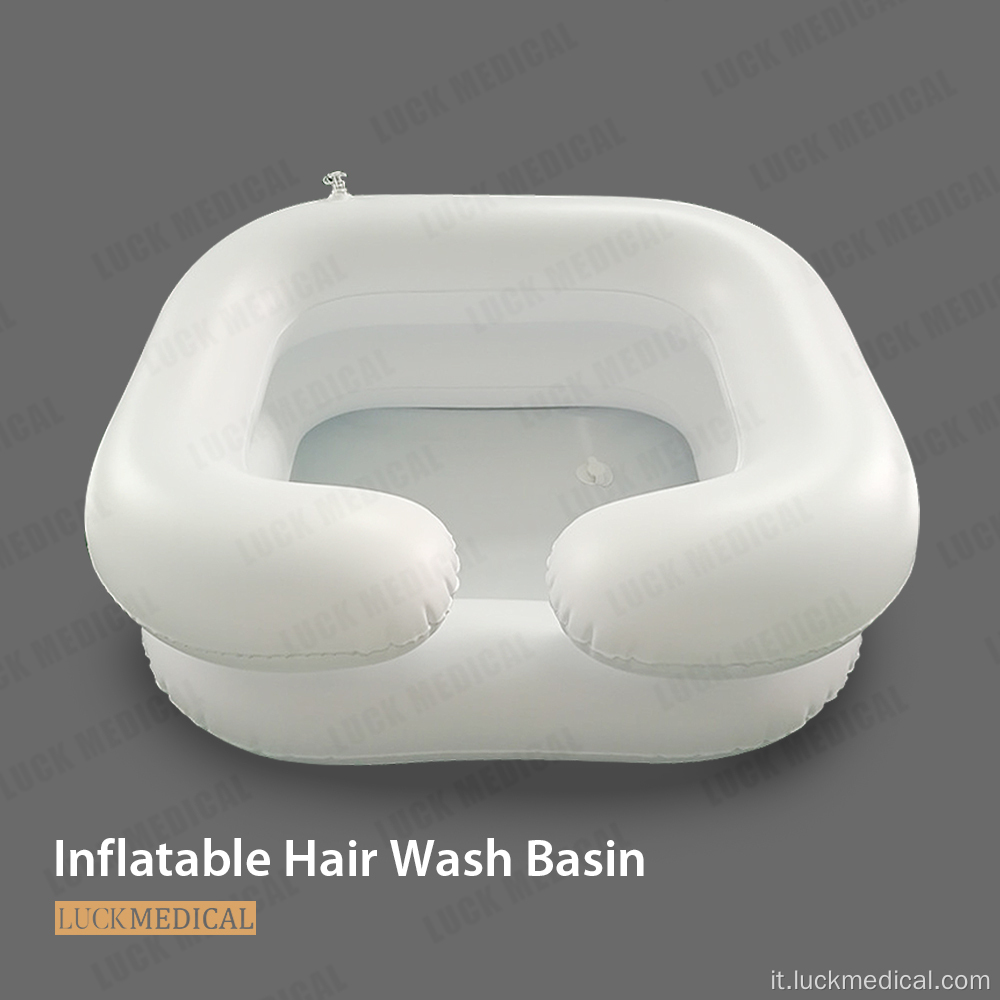 Plastica per lavabo per capelli portatili gonfiabili per il paziente