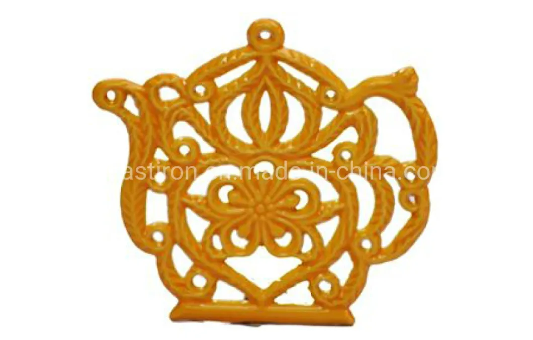 15.4*14cm Enamel Cast Iron Trivet OEM Production.