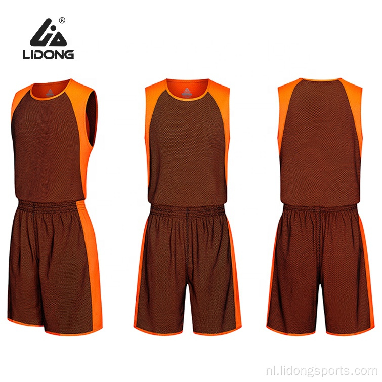 Groothandel ademende sport basketbal jersey set