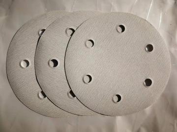 Six hole white coated loop disc