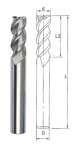 High Performance CNC Processing Solid Carbide End Mill for Aluminum