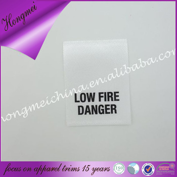 Good quality Satin printed labels for clothing from china