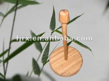 simple bamboo tissue holder,napkin rack