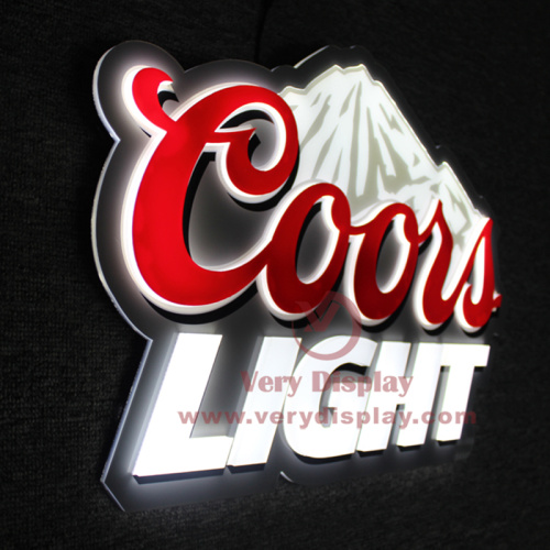 Coorslight 3D ljusskylt i akryl