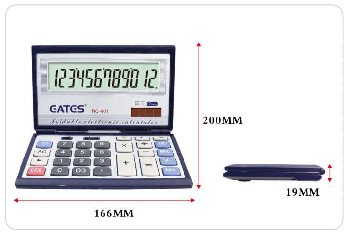 office desktop 12 digit promotion calculator with aluminum alloy cover RC-001