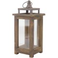 Decorative Rustic Wooden Hurricane Candle Lantern