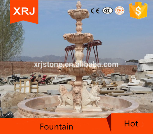 yellow hand carved granite water fountain decoration garden