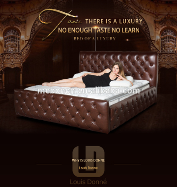 2015 New design storage bed,high quality PU leather bed,leather storage gas lift bed