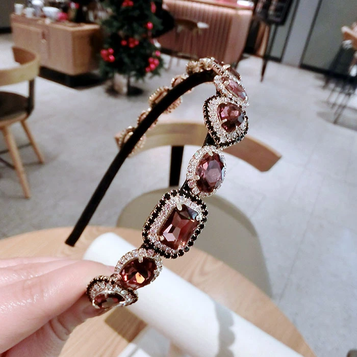 2020 New High Quality Rhinestone Hairband Faux Diamond Headband Luxury Bling Headbands