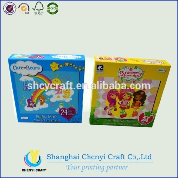 children educational paper puzzles in package