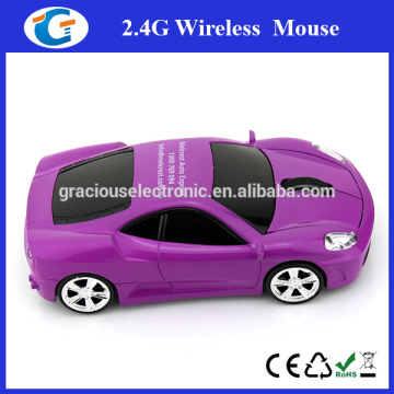 Computer Laptop Purple Color 2.4Ghz Wireless Mouse Car Model Mouse