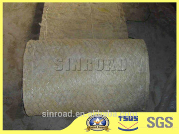 rock wool felt with wire mesh for heat insulation