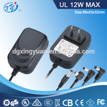 power adaptor 12v dc 1a with UL, CE, GS, SAA, BS approval