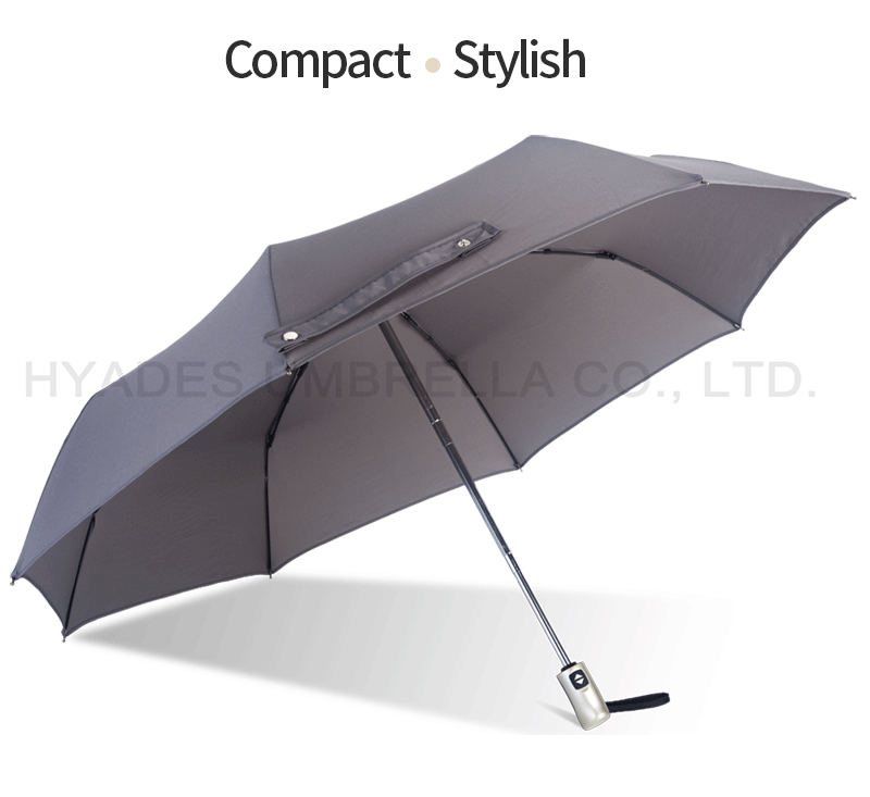 fällbart paraplygrått folding umbrella grey
