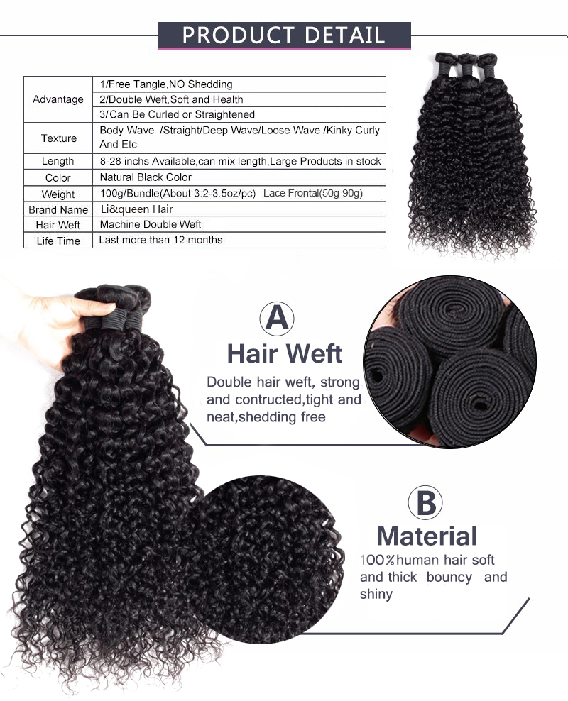 Wholesale High quality Indian Bundles Natural black Human Hair Indian Jerry Curly 9A bundles