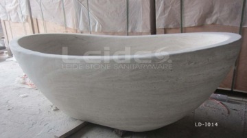 Beige travertine bath tub bathroom marble tub indoor tub