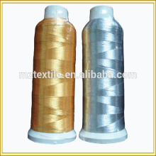 75D GOLD AND SILVER COLOR VISCOSE RAYON EMBROIDERY THREAD