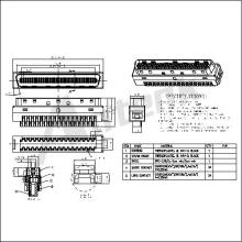 1.27mm 68P Cable Plug Connector Larger Solder cup
