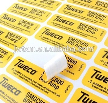 Good quality Customed yellow art paper stickers, transparent sticker paper,