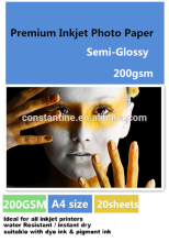 160gsm Satin photo paper A4 20sheets instant dry semi glossy printing paper
