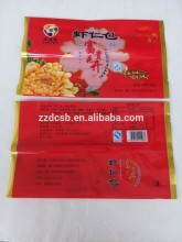 PET & PE Frozen Food Packaging Bag For Steamed Buns With Clear Window & Side Gusset