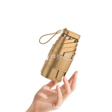 Dual-Use Gold Alloy 6-Section Folding Umbrella
