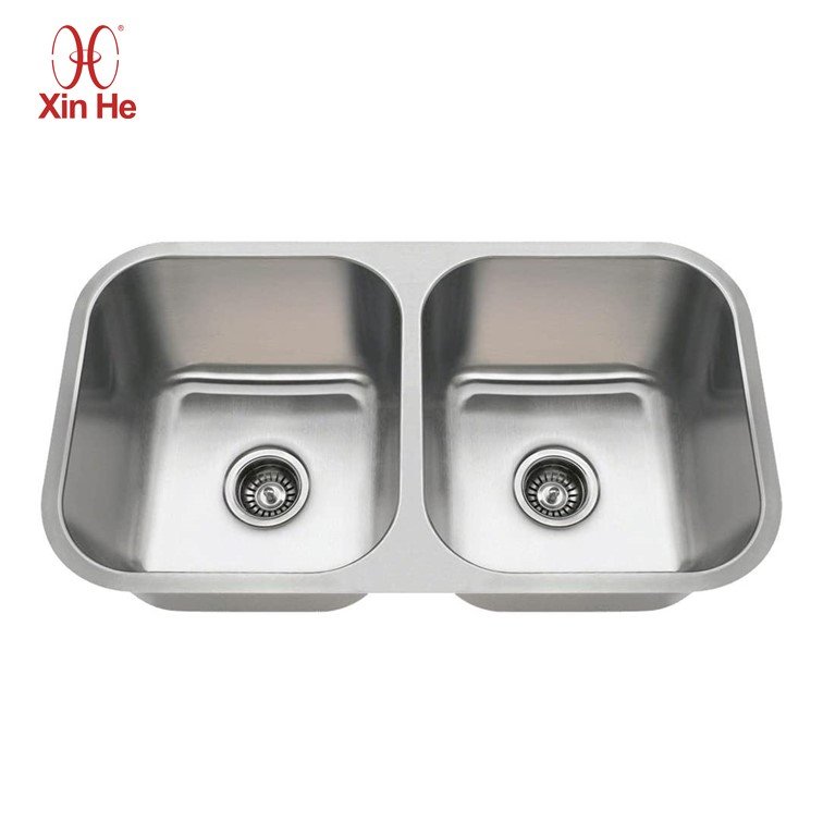 SS 304 Vente chaude Double Bowl Kitchen