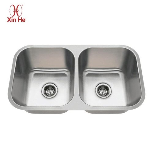 SS 304 Hot Sale Double Bowl Dapur Wastafel