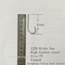 Factory cheap price kirby sea 81220 size 7 fishing hook salter water for fish man boat commerical