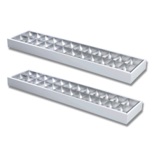 T8 Fluorescent Louver Office Surface Aluminum Reflector Lighting Fixture