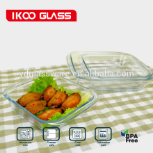 Glass bakeware 3 pcs rectangular glass bakeware microwave safe borosilicate glass bakeware set (1.0L,1.6L,2.2L)