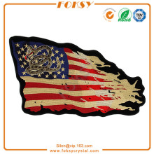 USA Flag with snake embroidery applique