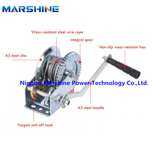 Durable Small Wire Rope Manual Hand Winch