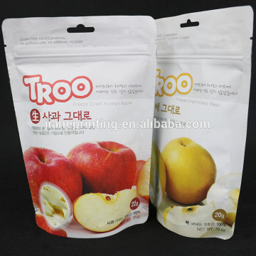 Dried fruit sand up pouch laminated doypack with hang hole