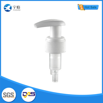 Clear Plastic Lotion Pump with Ribbed Closure