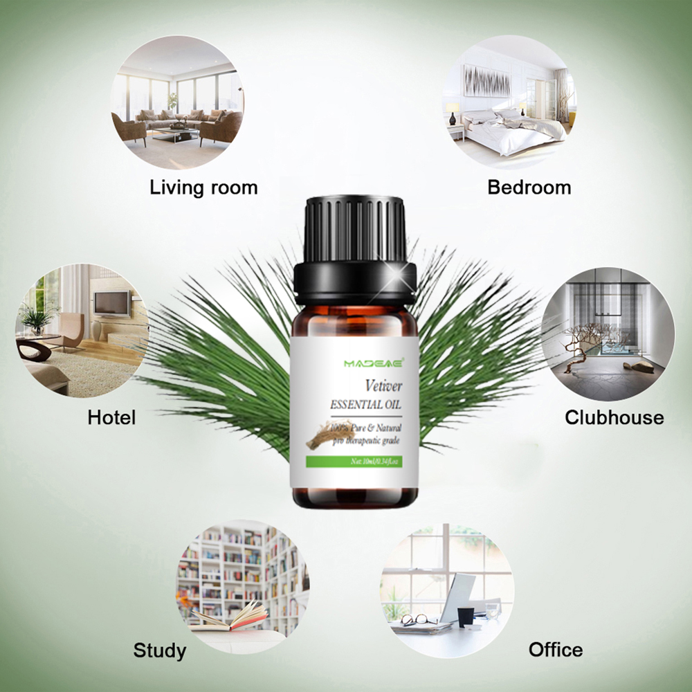 Pain Relief Water-Soluble Vetiver Essential Oil Diffuser Oil