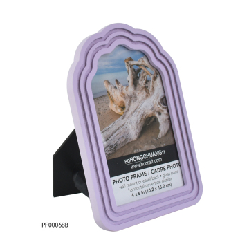 Custom Wooden Craft Photo Frames with Squiggle Design - Stand Included