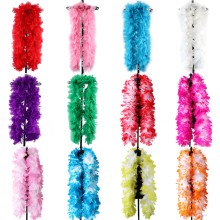 200G Customizable Color Turkey Ruff Feather Boa for Festive Decorations, Weddings, Carnivals, and Costumes