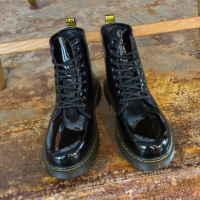 Custom Leather Waterproof Wear-Resist Rubber Outsole Men Boots